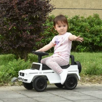 Aosom Compatible Baby Toddler Push Car Foot-to-Floor Ride-On Wheel Mercedes-Benz G350 Licensed White(m-8)