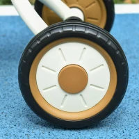 Qaba Tricycle for Toddler 2-5 Year Old Girls and Boys, Toddler Trike with Adjustable Seat, Basket, Bell, White(m-9)