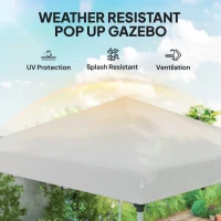 Outsunny 10' x 10' Pop Up Canopy with Sidewalls, Roller Bag, Height Adjustable Instant Tent for Outdoor, Garden, Patio, White(m-6)