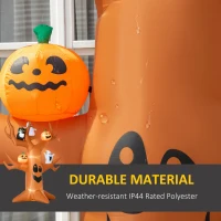 Outsunny 9ft Inflatable Halloween Haunted Tree with Pumpkins, Ghosts and Cat, Blow-Up Outdoor LED Yard Display for Garden, Lawn, Party, Holiday(m-5)