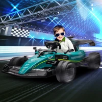 Qaba Aston Martin Licensed 12V Electric Go Kart, Kids Ride on Car with 4 Shock-Absorbing Wheels, Remote Control(m-1)