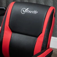Vinsetto Ergonomic Racing Gaming Chair Faux Leather Office Computer Desk Chair with Mid Back, Armrest, and Adjustable Height, Red(m-9)