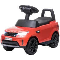 Qaba 2 in 1 Land Rover Licensed 6V Ride on Car Sliding Car Battery Powered Electric Car w/ Headlights Music Horn, Red(m-1)