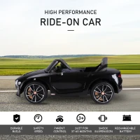 Aosom Electric Toy Car 12V Licensed Bentley EXP12 Electric Vehicles w/ Parent Remote Control, Black(m-4)