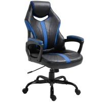 Vinsetto Racing Style Gaming Chair Ergonomic High Back Computer Office Chair PU Leather with 360° Swivel Rocking Adjustable Height Padded Armrest Blue(m-17)