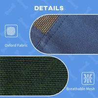 PawHut Elevated Portable Dog Cot Pet Bed with UV Protection Canopy Shade, 30 inch, Dark Blue(m-5)