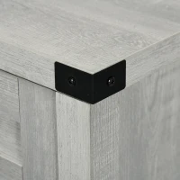 HOMCOM Farmhouse Kitchen Storage Cabinet, Sideboard Buffet Cabinet with 2 Rustic Barn Doors and Drawer, Grey(m-11)