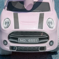 Qaba Foot to Floor Toddler Ride on Toy, Sliding Car w/ Horn, No Tip Anti-Over-Backwards System for 18-36 Months, Pink(m-9)