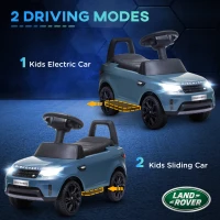 Qaba 2 in 1 Land Rover Licensed 6V Ride on Car Sliding Car Battery Powered Electric Car w/ Headlights Music Horn, Light Blue(m-4)