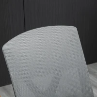 Vinsetto Ergonomic Mesh Office Chair with Lumbar Back Support, Swivel Rocking Computer Chair with Adjustable Height and Armrests for Home Office, Grey(m-17)