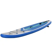 Soozier Inflatable Stand Up Paddle Board Ultra-Light Yoga SUP with Non-Slip Deck Pad, Premium Accessories, Waterproof Bag, Safety Leash and Hand Pump for Surfing, Touring and Fishing, Blue(m-1)