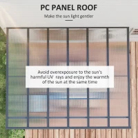 Outsunny 10' x 12' Outdoor Hardtop Pergola Gazebo with Polycarbonate Roof Adjustable Height, Aluminum Frame, UV Protection, Grey(m-5)