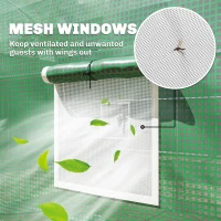Outsunny 13' x 6' x 6' Outdoor Walk-in Tunnel Greenhouse Portable Plant Gardening Warm House with PE Cover Green(m-6)