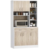 HOMCOM Kitchen Buffet with Hutch Multi Storage Cupboard Cabinet Server Sideboard with Drawers(m-2)