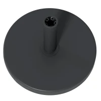 Outsunny 33 lbs Concrete Parasol Base, Heavy Duty Patio Umbrella Stand, 18.3" Round Garden Parasol Holder, Black(m-7)