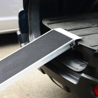 PawHut 72" Portable Bi-Fold Folding Vehicle Pet Ramp for Large Dog or Animals with Safety Lock & Convenient Carry Handle(m-5)