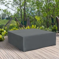 Outsunny Patio Furniture Covers Waterproof for Lounge Chair Set, 600D Heavy Duty Oxford Patio Cover, 80.7" x 75.6" x 24", Grey(m-7)