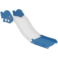 Qaba Toddler Couch Slide for Bed, Sofa, Stairs, Easy Assemble & Storage, for 18-48 Months, Blue(m-9)