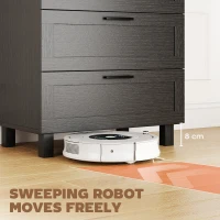 HOMCOM Dresser for Bedroom with 4 Drawers, Chest of Drawers with Solid Wood Legs for Closet, Living Room, Entryway, Black(m-6)