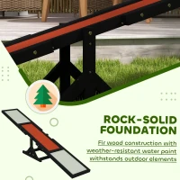 PawHut Wooden Dog Agility Seesaw for Training and Exercise, Black(m-4)