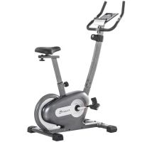 Soozier Exercise Bike with 10-Level Adjustable Magnetic Resistance, Indoor Cycling Bike Home Cardio Workout Trainer, 16lbs Flywheel, LCD Display, and Adjustable Seat, Grey(m-2)