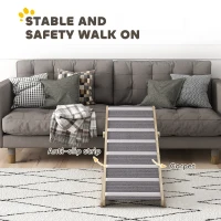 PawHut Dog Ramp for Couch, Foldable Pet Ramp for Small to Large Dog, 4 Adjustable Height from 16" to 23.5"(m-5)