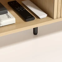 HOMCOM TV Stand Cabinet for TVs up to 65 Inches, TV Unit with Storage Shelves and Cabinets for Living Room, Oak Tone(m-8)