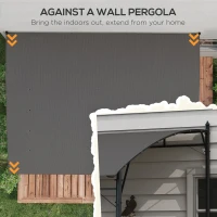 Outsunny 10' x 13' Outdoor Pergola with UV30+ Protection Canopy and Steel Frame for Porch, Patio, Deck, Backyard, Dark Grey(m-4)