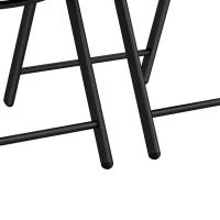 Outsunny Folding Patio Chairs Set of 2, High Back Outdoor Dining Chairs with Breathable Mesh Seat for Lawn, Deck, Blue(m-11)