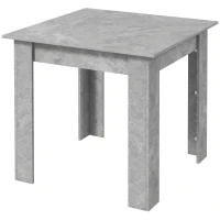 HOMCOM Square Dining Table, Modern Dining Room Table with Faux Cement Effect, Space Saving Small Kitchen Table, Cement Grey(m-2)