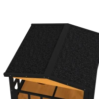 PawHut 4-Floor Wood Outdoor Cat House Catio for Cats with Condo, Fun Entrances, Perch, Natural(m-11)