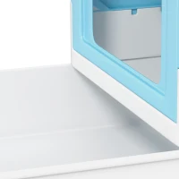 PawHut Top Entry Enclosed Kitty Litter Box with Scoop, Tray, Front Entry, Large Space, Foldable, Portable, Blue(m-12)