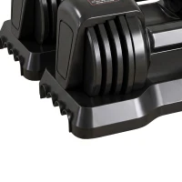 Soozier 5-25 lbs Adjustable Dumbbell Set of 2, 5-in-1 Dumbbell Weights with Quick-Dial System, Non-Slip Grip, Storage Tray(m-9)