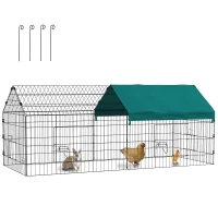 PawHut 73" Small Animal Playpen with Roof for Rabbits, Chicken, Chinchillas(m-15)