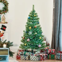 HOMCOM 5FT Indoor Christmas Tree Artificial Decoration Xmas Gift with Metal Stand 416 Tips(m-8)