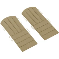 Outsunny Set of 2 Patio Chair Cushions, High Back Adirondack Chair Cushion with Ties, High-Density Foam, Beige(m-2)