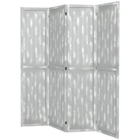HOMCOM Screen Divider Room Divider Screen with Foldable Design for Indoor Bedroom Office 5.5' Grey(m-2)