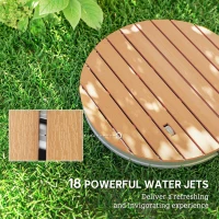 Outsunny Foot Control Outdoor Shower Kit Portable Camping Shower Adjustable Aluminum Weatherproof(m-4)