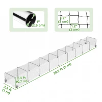 PawHut Extra Long Chicken Tunnel for Outside, 354" x 39" Galvanized Steel Chicken Run for 10-15 Chickens or Ducks(m-3)