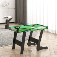 Soozier 41" Mini Pool Table Set Folding Billiard Table with 2 Cues, 16 Balls, Chalk, Triangle, Brush, Green(m-7)