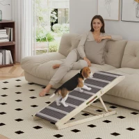 PawHut Dog Ramp for Couch, Foldable Pet Ramp for Small to Large Dog, 4 Adjustable Height from 16" to 23.5"(m-2)