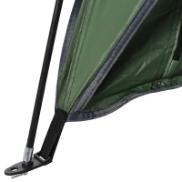 Outsunny Pop Up Tent, Beach Tent, UV Protected Sun Shelter with Carry Bag and Ground Stakes for 2-3 Person, Green(m-9)