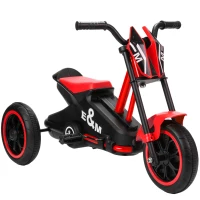 Qaba Kids Tricycle, Toddler Trike with Pedal for Indoor Outdoor Use, 3 Wheel Trike for Ages 18-36 Months Boys Girls, Red(m-2)
