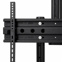 HOMCOM Rolling TV Stand for 32-75 Inch Screens, Mobile TV Stand with Tilt, Height Adjustable, Locking Wheels, Black(m-9)