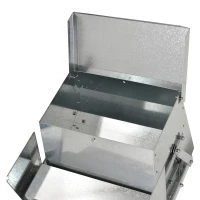 PawHut 30 lbs Capacity Automatic Chicken Poultry Feeder with a Galvanized Steel and Aluminium Build, Weatherproof Design(m-11)