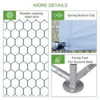 PawHut Large Metal Chicken Run with Water-Resistant and Anti-UV Cover, Door, for 20-24 Chickens, Silver(m-8)