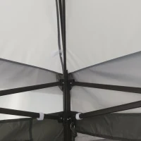 Outsunny 11' x 11' Pop Up Canopy, Outdoor Canopy Shelter Event Tent with 2-Tier Soft Top, Removable Zipper Netting, and Storage Bag, for Patio, Backyard, Garden, Light Grey(m-10)