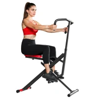 Soozier Foldable Squat Machine for Home Gym, Glute Workout Equipment for Arm, Leg and Glute Training, Red(m-13)
