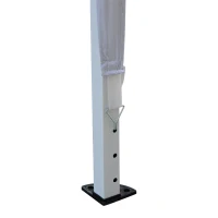 Outsunny 10 x 10ft Folding Pop Up Tent Outdoor Gazebo Canopy with Carrying Bag, White(m-9)