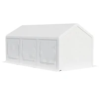 Outsunny 20' x 10' Party Tent Canopy, Gazebo Tent with 6 Removable Side Walls and Windows for Outdoor Event, White(m-11)